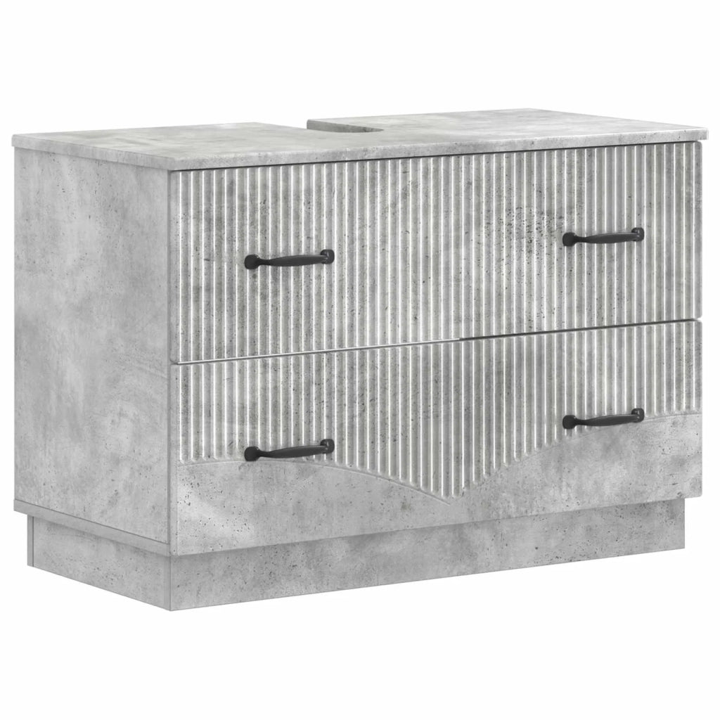 Set di Mobili da Bagno da 4 Pezzi HOORN Grigio Cemento 3417957