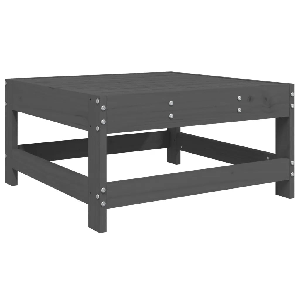 Set Salotto da Giardino 4 pz | Set di Mobili da Esterno Grigio in Legno Massello di Pino
