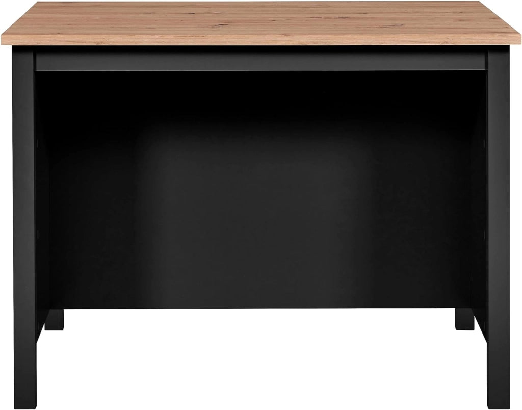 Isola per cucina redenza 2 ripiani cm 124x75x82h Helina Nero e rovere INTER LINK