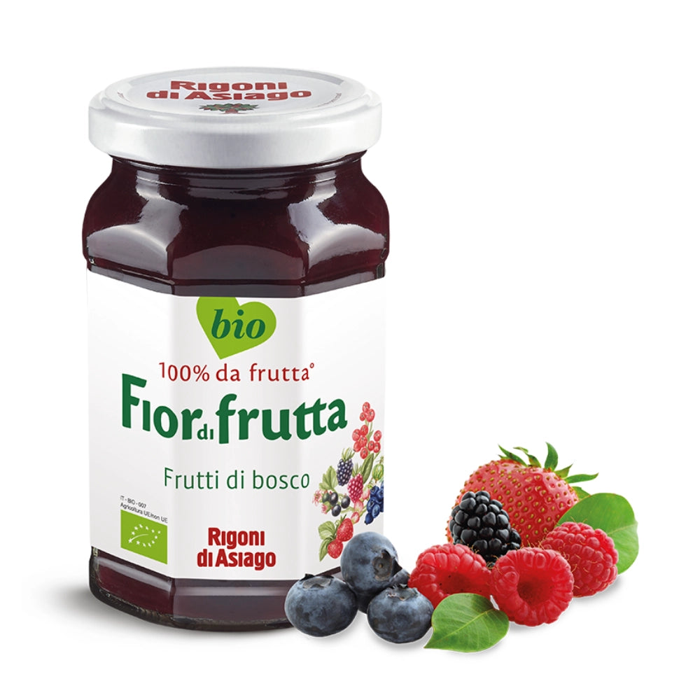 Rigoni di asiago fiordifrutta bio frutti di bosco vasetto di vetro 250 grammi