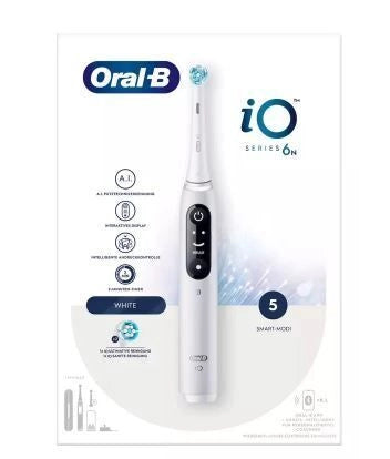 Oral-B 445234 iO Series 6 Spazzolino elettrico magnetico 5 modalita' autonomia 14 giorni colore Bianco