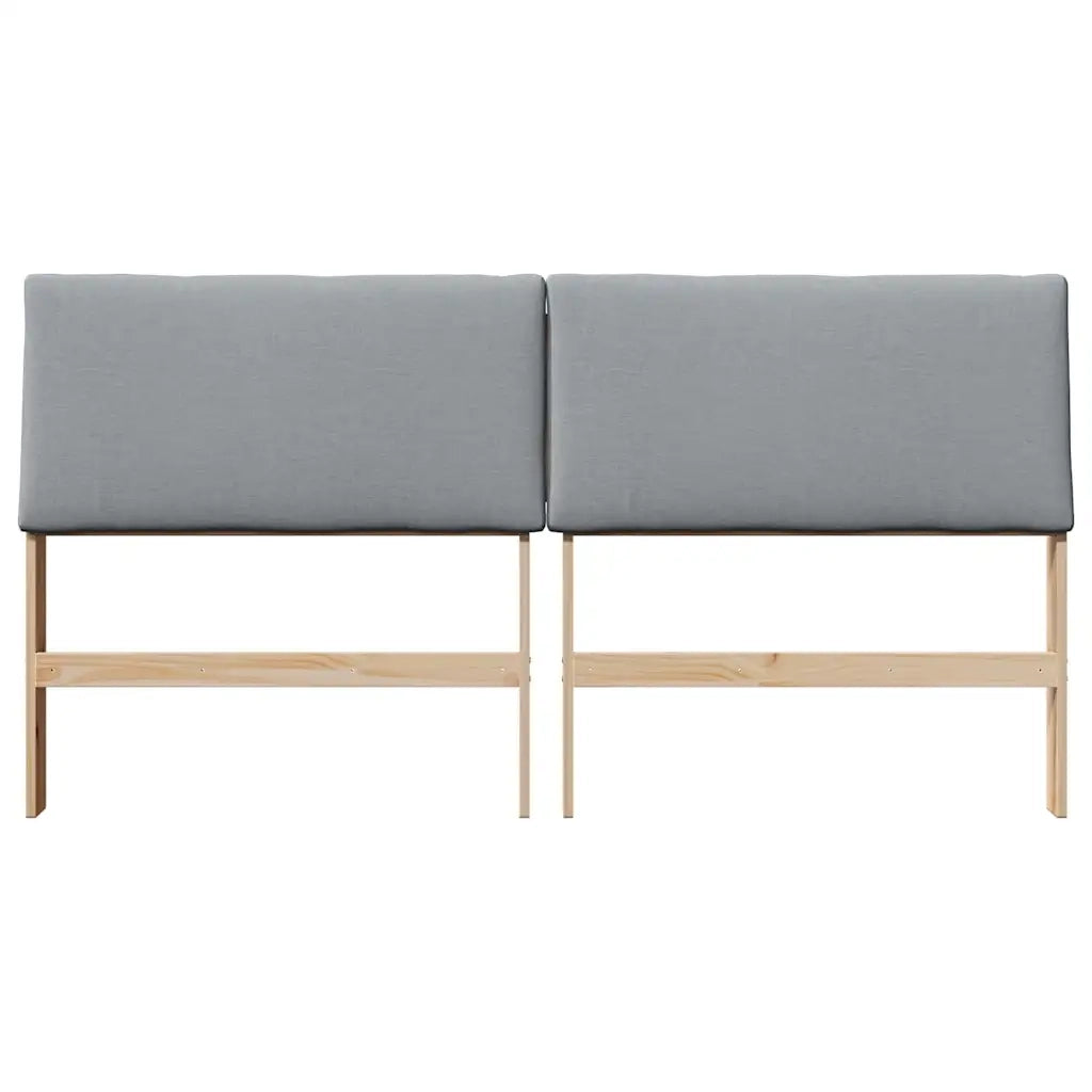 Testiera | Testata imbottita Grigio chiaro 180 cm Pino massello