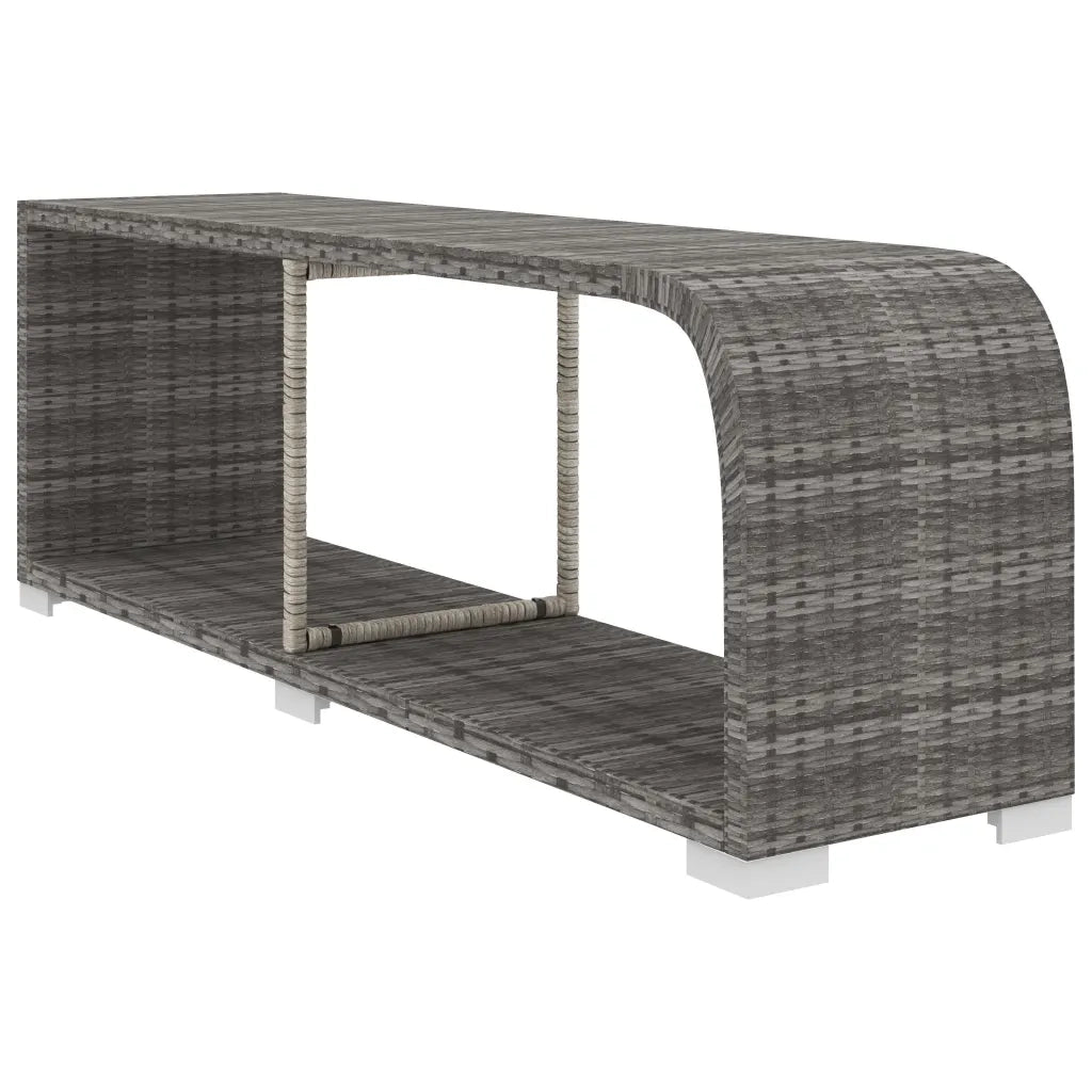 Set Divani da Giardino 10 pz con Cuscini in Polyrattan Grigio 48309