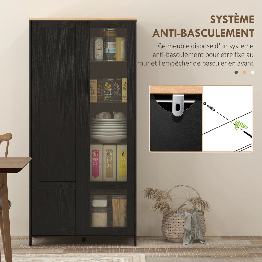 Armadio da cucina ¨C zephmum ¨C 76x36x160 cm nero