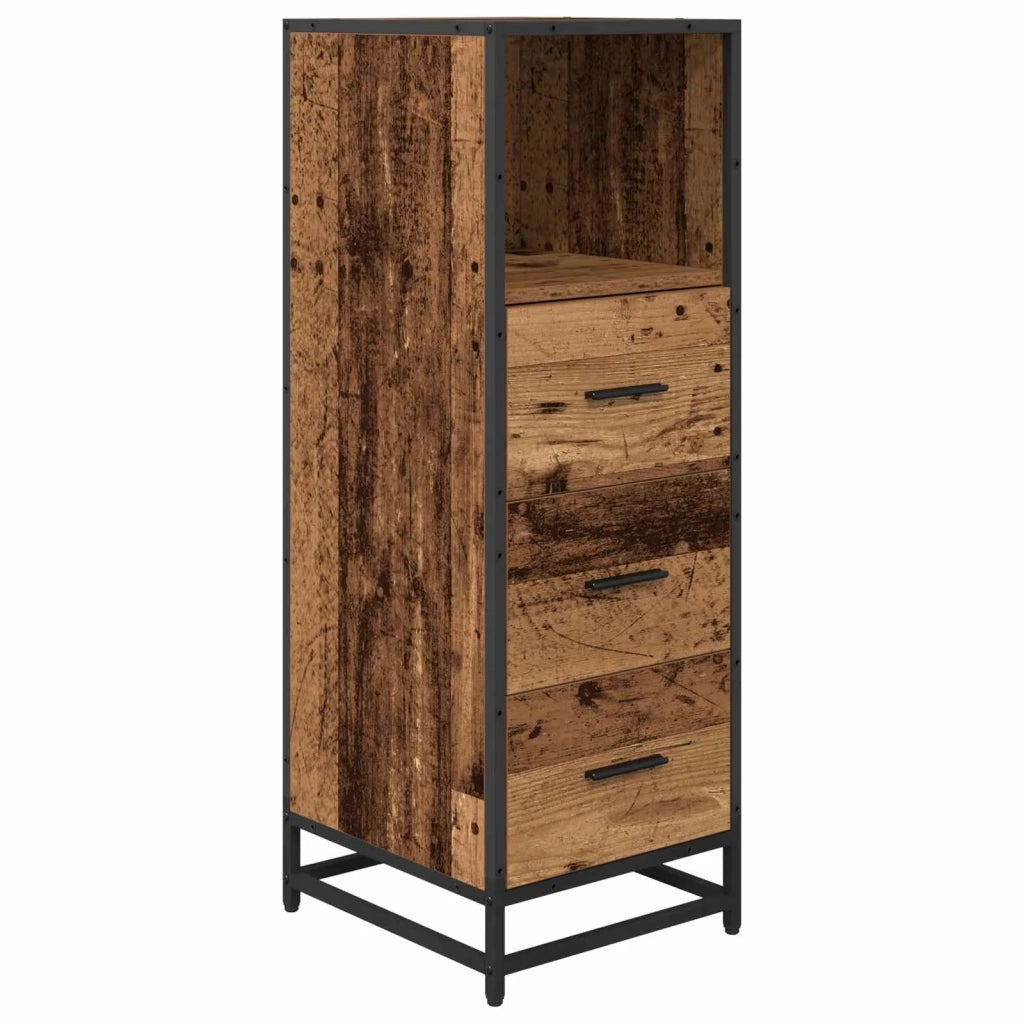 Set di mobili per il Bagno | Armadio da bagno con cassetto 3 pz Legno vecchio