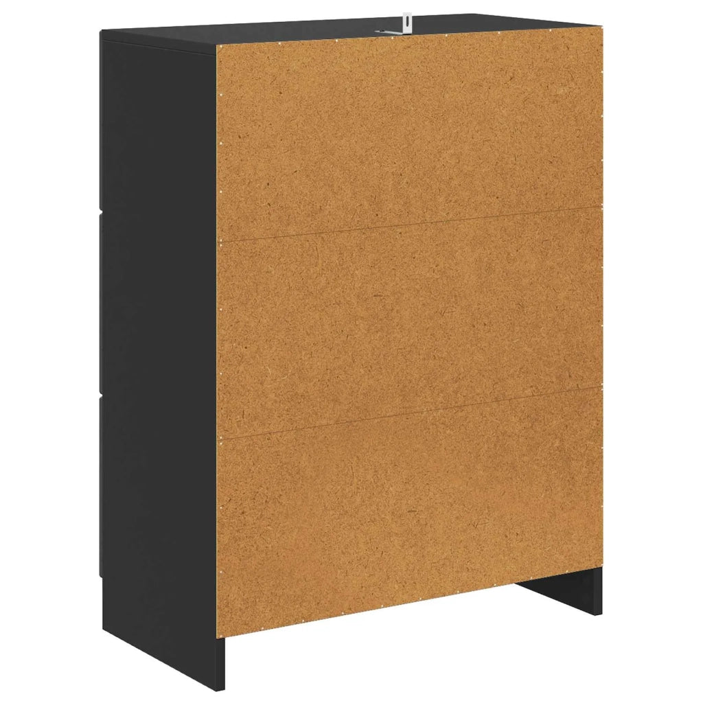Mobile con Cassetti Nero 66 x 34,5 x 87 cm Legno ingegnerizzato 895756