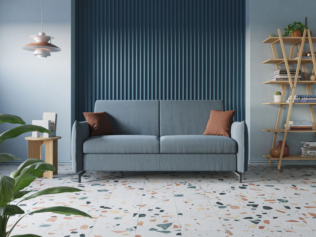 Scarlet Divano letto in tessuto misto cotone impermeabile T19 175 cm (mat.120x197) antracite