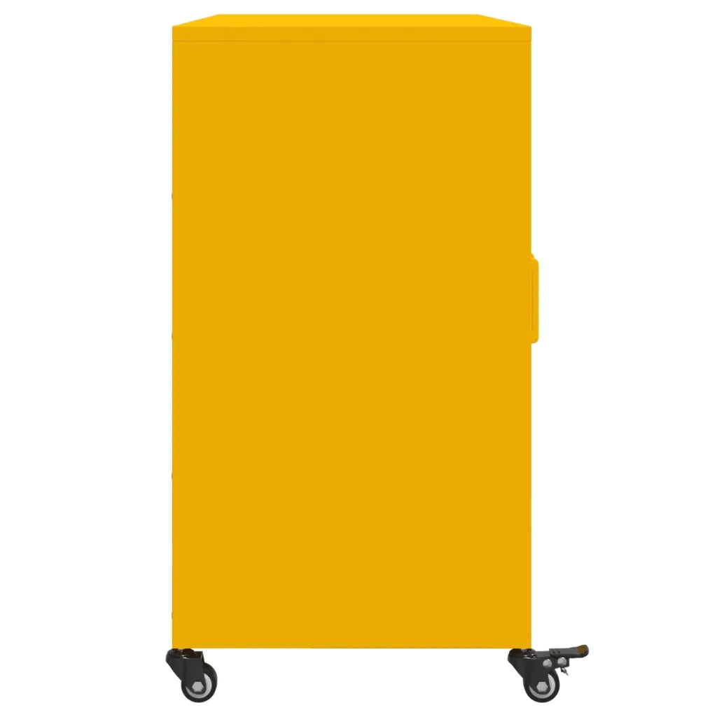 Credenza-Buffet-Armadio da cucina Giallo Senape 100,5x39x72 cm in Acciaio