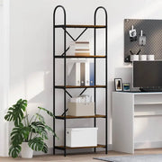 Libreria-Scaffale per Libri-Mobile di Stoccaggio Rovere fum¨¦ 60 x 30 x 183 cm Legno multistrato 516582