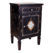 Comodino in legno nero 48x36x76
