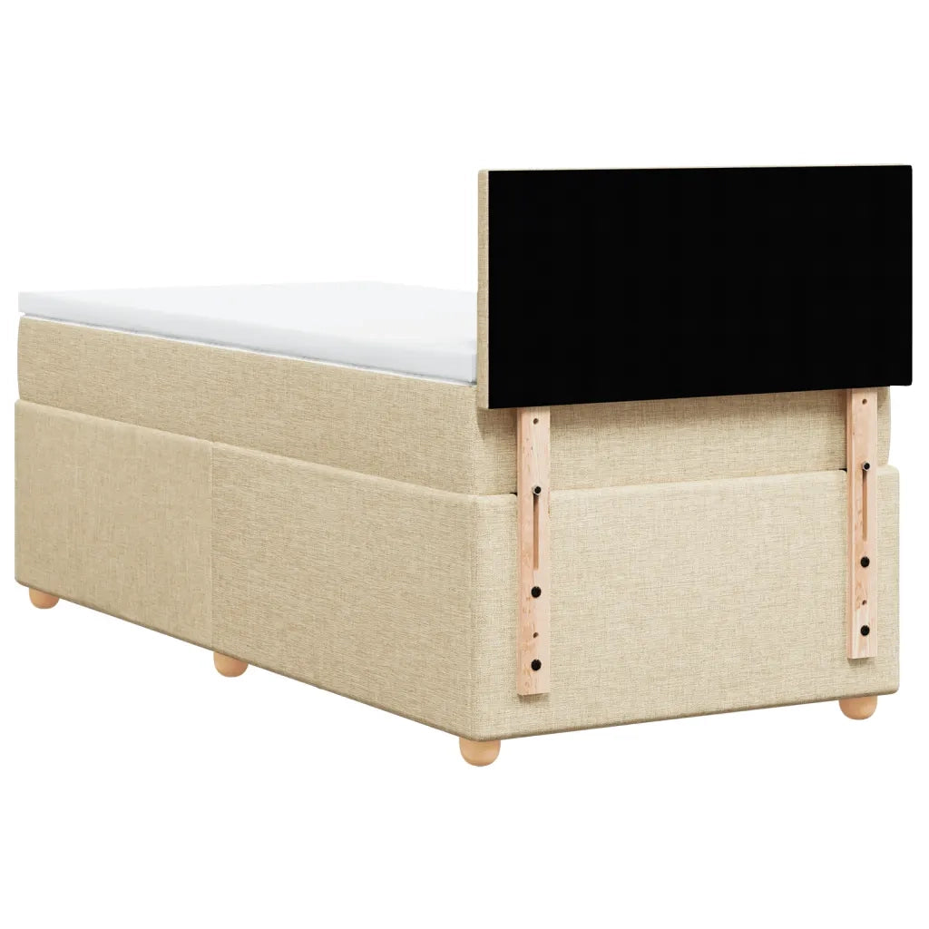 Giroletto a Molle con Materasso Crema 90x200 cm inTessuto 3286561