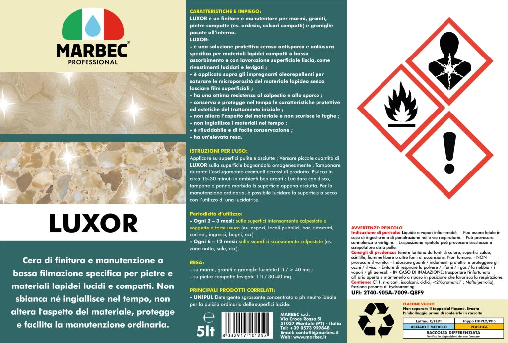 Cera per pavimenti LUXOR   5LTx4Pz