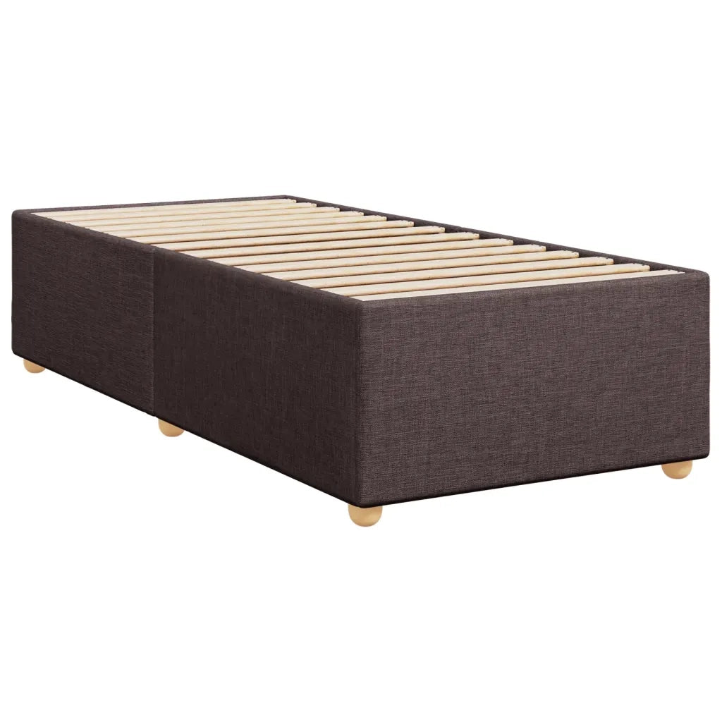 Giroletto a Molle con Materasso Marrone Scuro 90x200 cm Tessuto 3293473