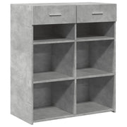 Credenza | Madia | Buffet da pranzo | Armadio da pranzo Grigio Cemento 80x42,5x93 cm in Legno Multistrato