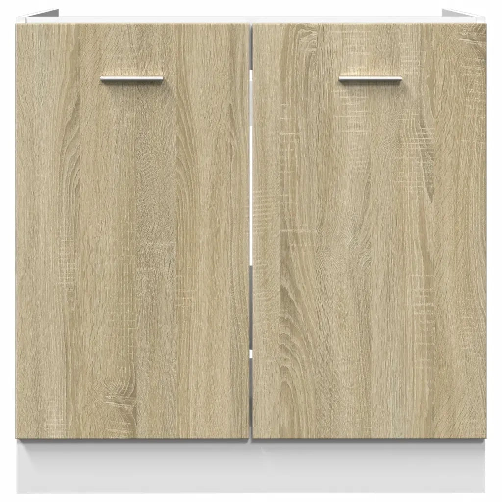 Mobile Sottolavello "Lyon"-Armadietto da bagno Rovere Sonoma 80x46x81,5