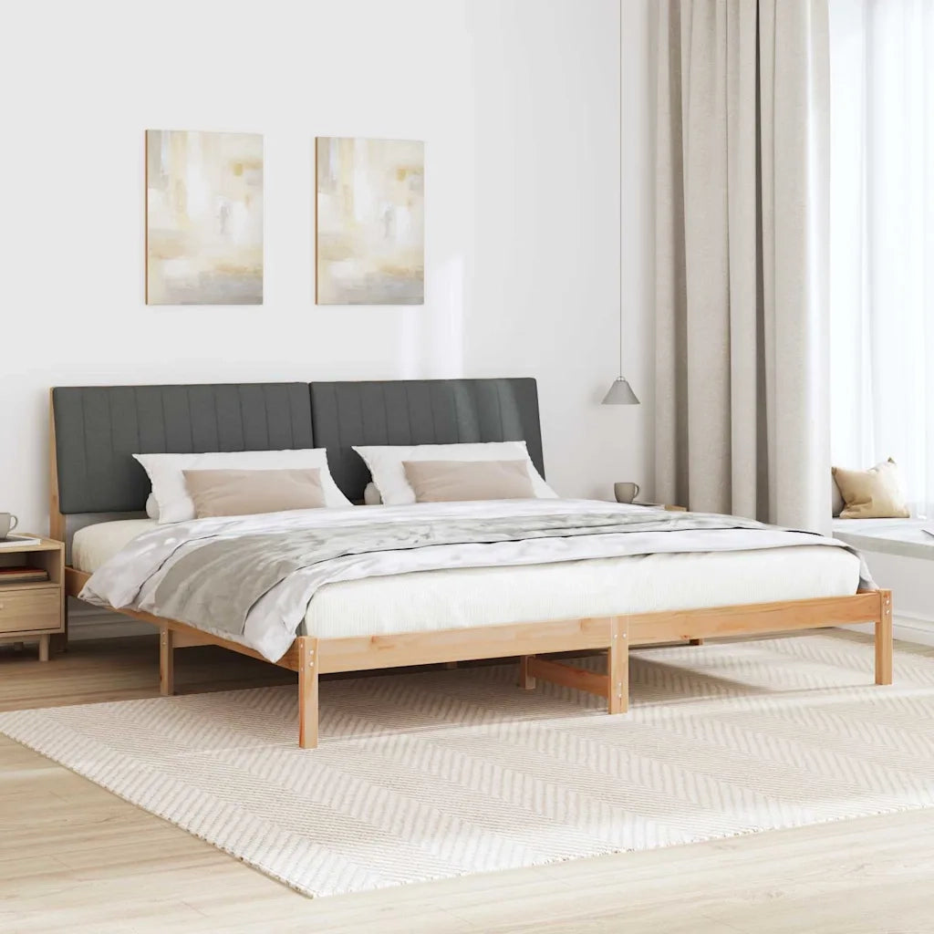 Struttura del letto-Giroletto Marrone 200 x 200 cm Pino massello 658056