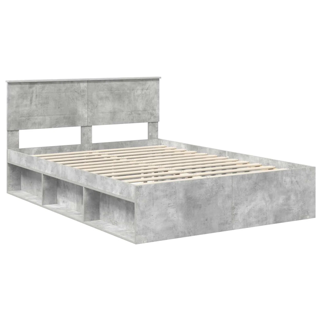 Struttura del letto-Giroletto-Rete del Letto Calcestruzzo 140 x 190 cm Legno multistrato
