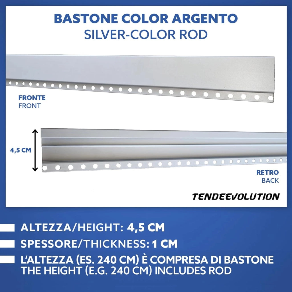 Tenda Catena Antimosche Alluminio Argento | Largh. 1,40m x Alt. 2m | Protezione Insetti, Porta, Esterno, Interno, Casa, Ufficio