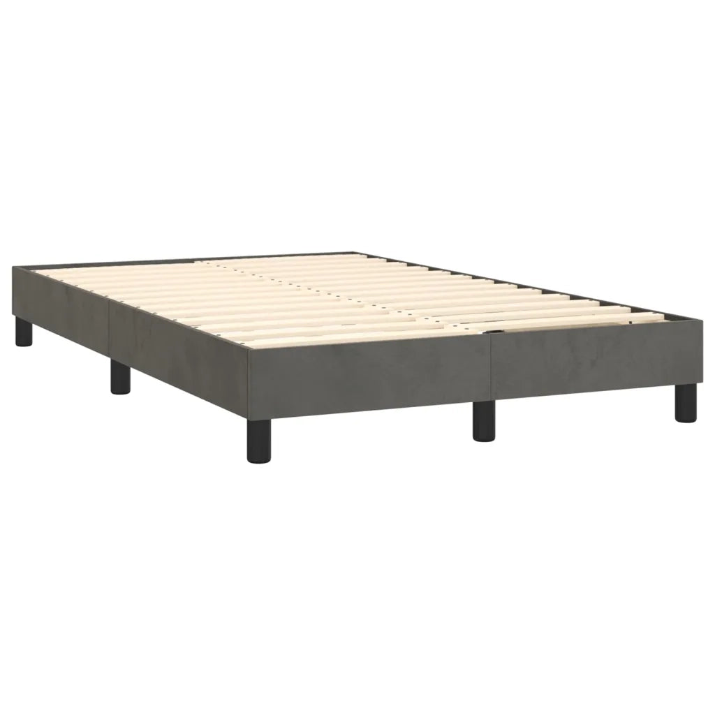 Struttura Letto a Rete a Molle Grigio Scuro 120x200 cm Velluto 3120761