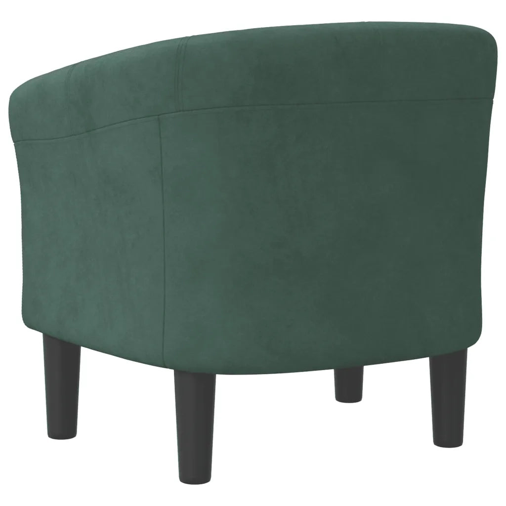 Divano Sedia-Poltrona Cabriolet Verde Scuro in Velluto 886670