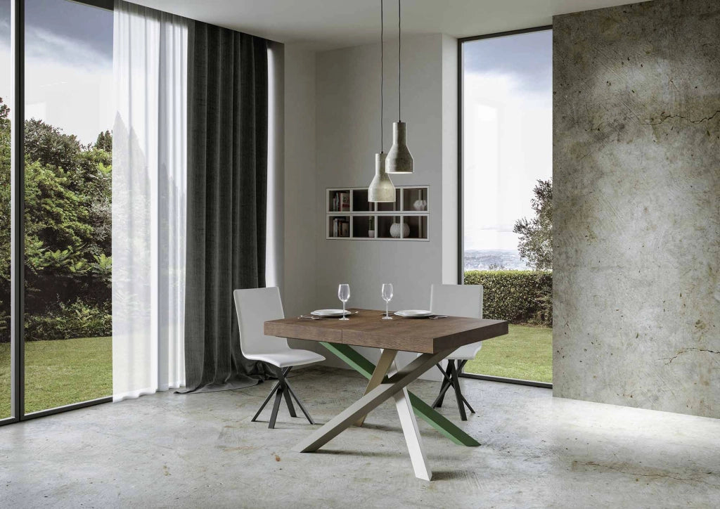 Tavolo allungabile 90x140/400 cm Volta noce telaio 4/A