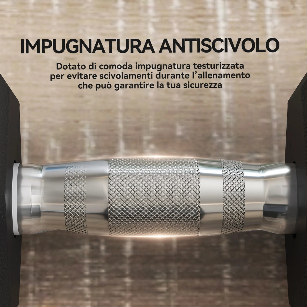 Set manubri 2x12,5 kg esagonale ¨C Minimal ¨C nero