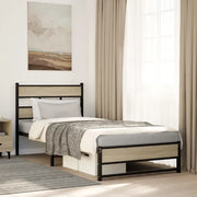 Giroletto senza Materaso in Metallo Rovere Sonoma 100x200 cm 4017267