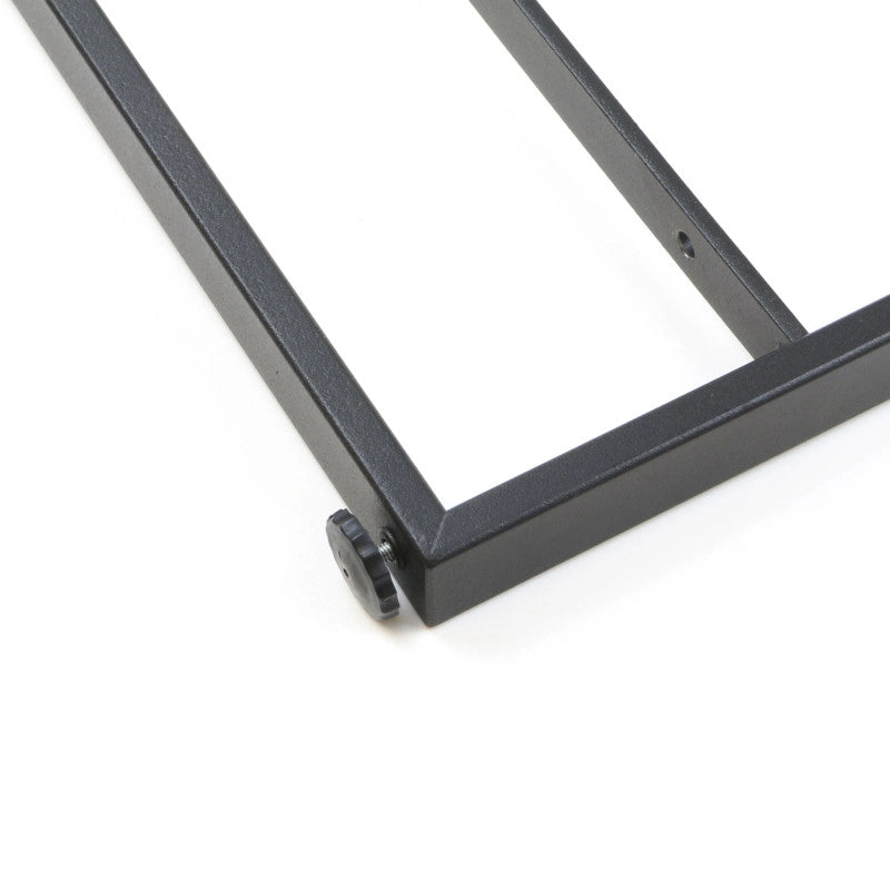 Kit di scaffali Lader con struttura e ripiani, altezza 1150 mm, Acciaio, Verniciato nero e Legno