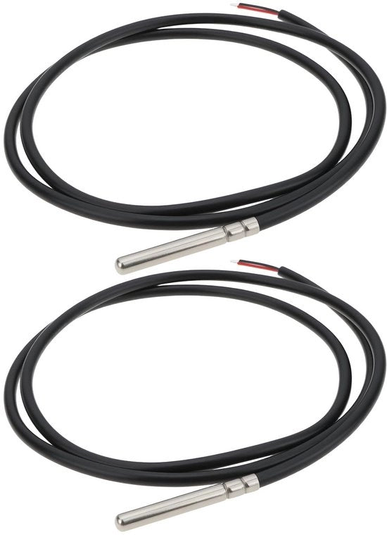 Sensore di Temperatura - Portata -35 °C a +105 °C - 2 pezzi - Cavo in Silicone - Doppio Assiale - Adatto per Applicazioni Domestici - Termistore