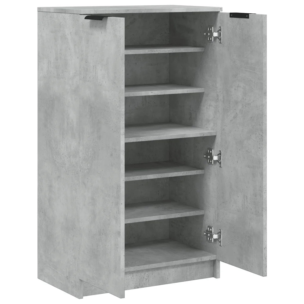 Scarpiera | Mobile per scarpe Grigio Cemento 59x35x100,5 cm in Legno Multistrato