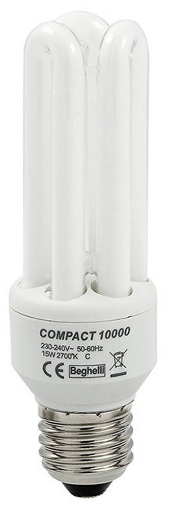 10pz lampada risparmio ener. 3 tubi e14  luce calda 11 w cod:ferx.vit31413