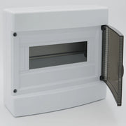 Centralino da parete 12 moduli, bianco IP40, 270x190x100 mm, RAL 9016, ideale per installazioni elettriche domestiche e industriali