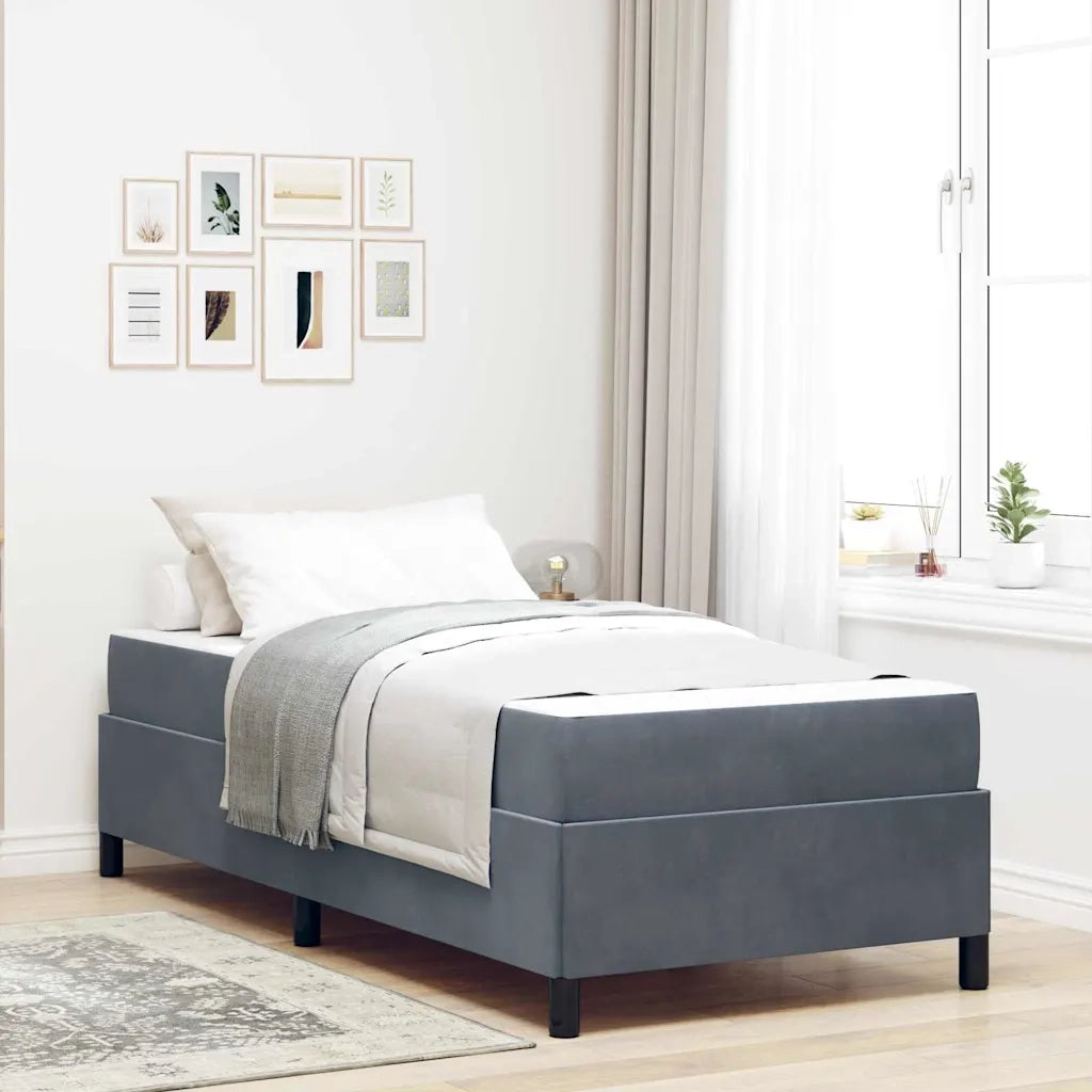 Struttura del letto Grigio scuro 80 x 200 cm Tessuto 3399025