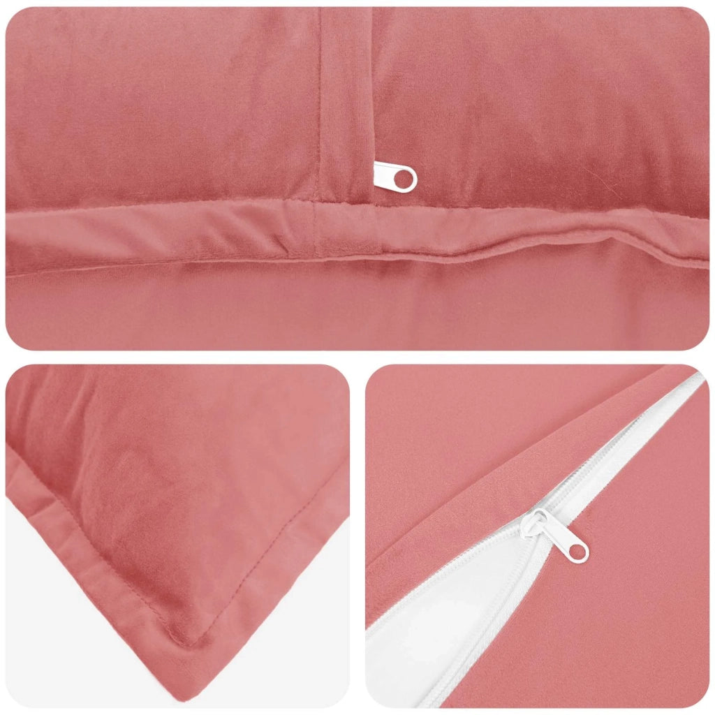 Federa 2 pcs HOUTEN Rosa 65 x 65 cm Velluto 920975