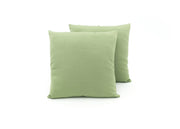 Coppia Cuscini Arredo Imbottiti Tessuto Ottoman In Tinta Unita Colore Verde 40 - 50x50 - Verde 40