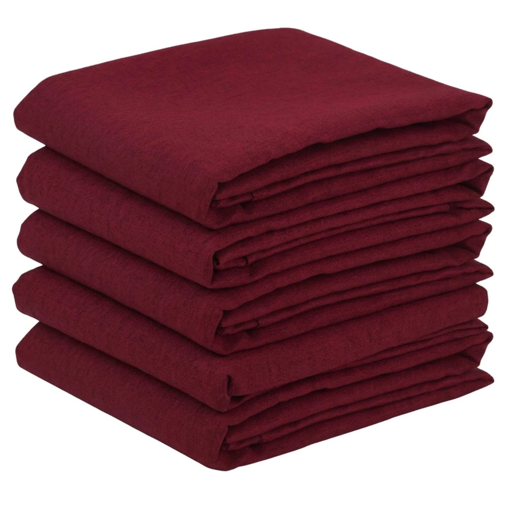 Tovaglia da Tavolo 5 pz Rettangolare Rosso Vino 110 x 140 cm 42040309