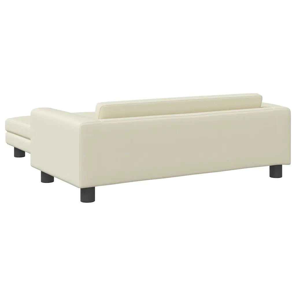 Lettino per Cani con Estensione Crema 100x50x30cm in Similpelle 172027