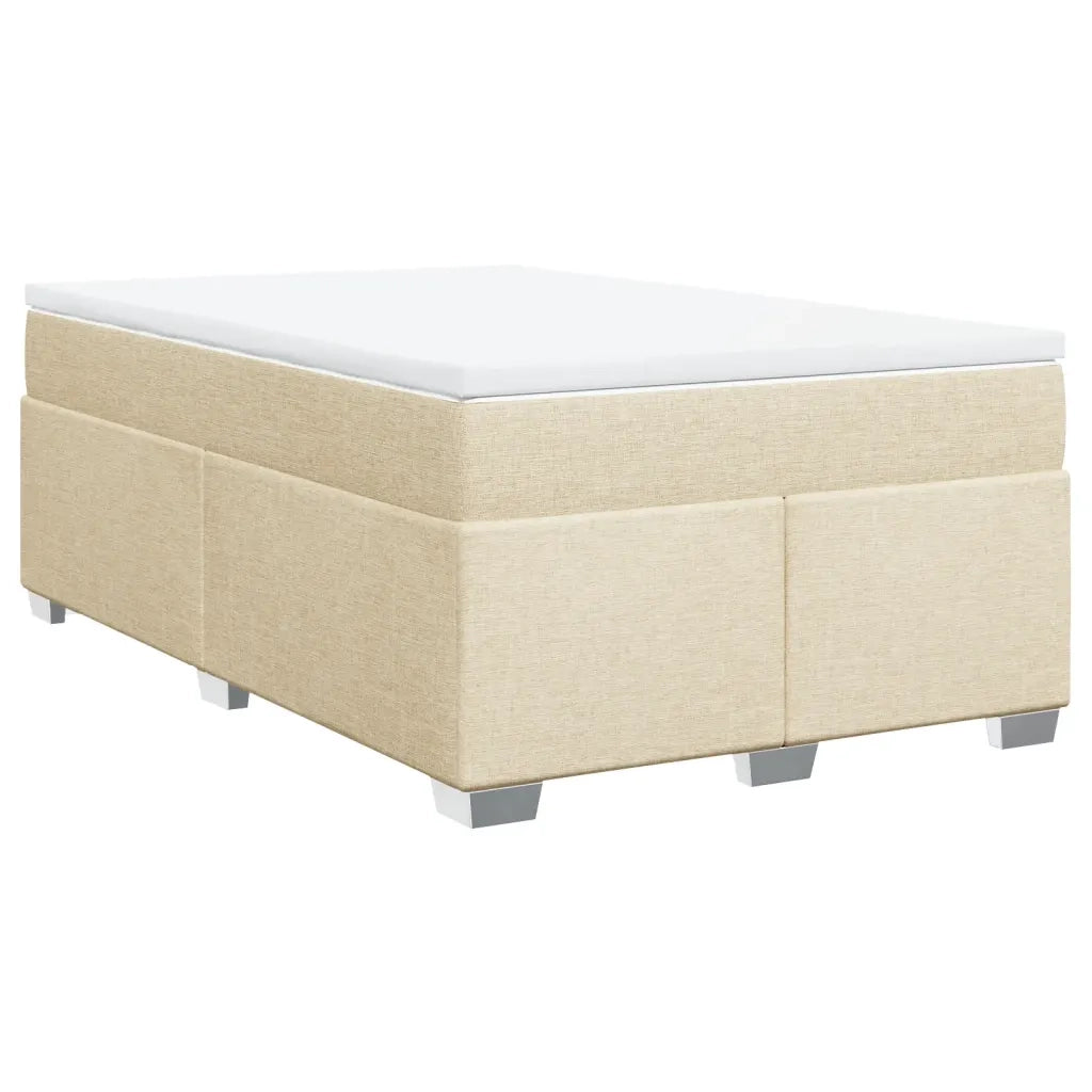 Giroletto a Molle con Materasso Crema 120x190 cm in Tessuto 3285121