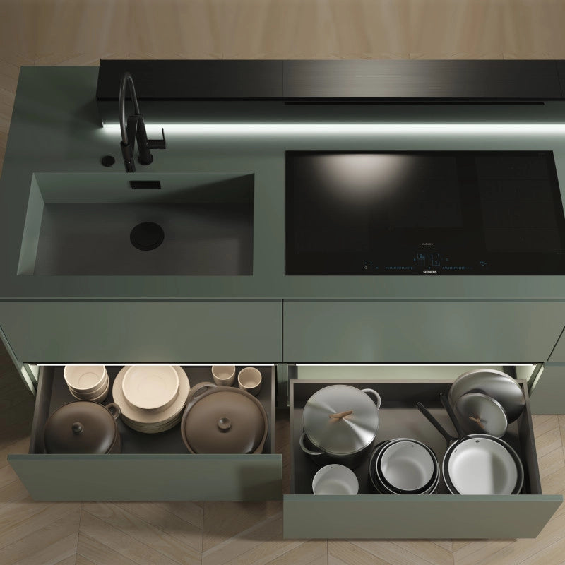 Cassetto esterno Vertex 60kg, altezza 242mm, profondità 450mm, Acciaio, Grigio Antracite