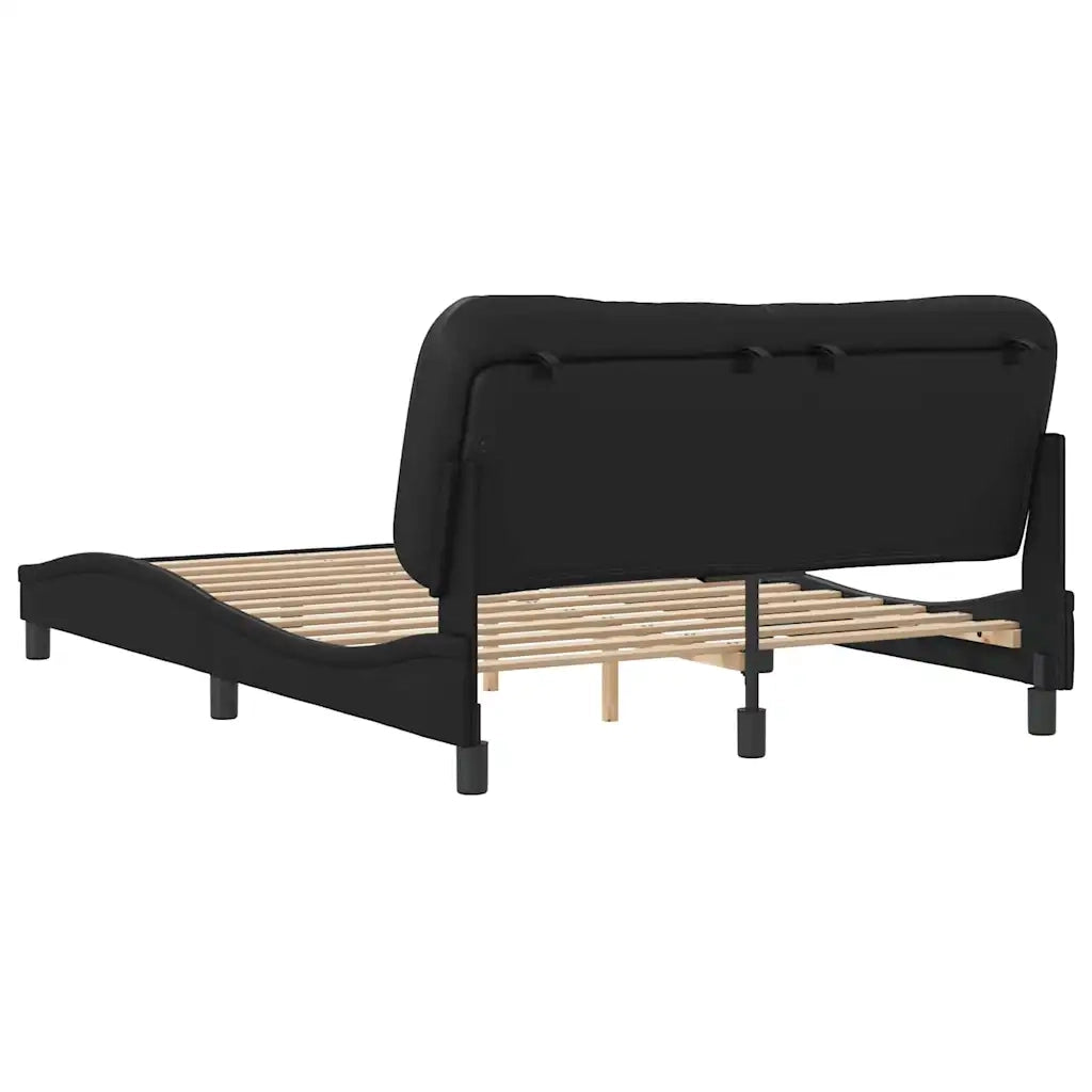 Giroletto senza Materasso Hvar Nero 140x200 cm in Similpelle 3208002