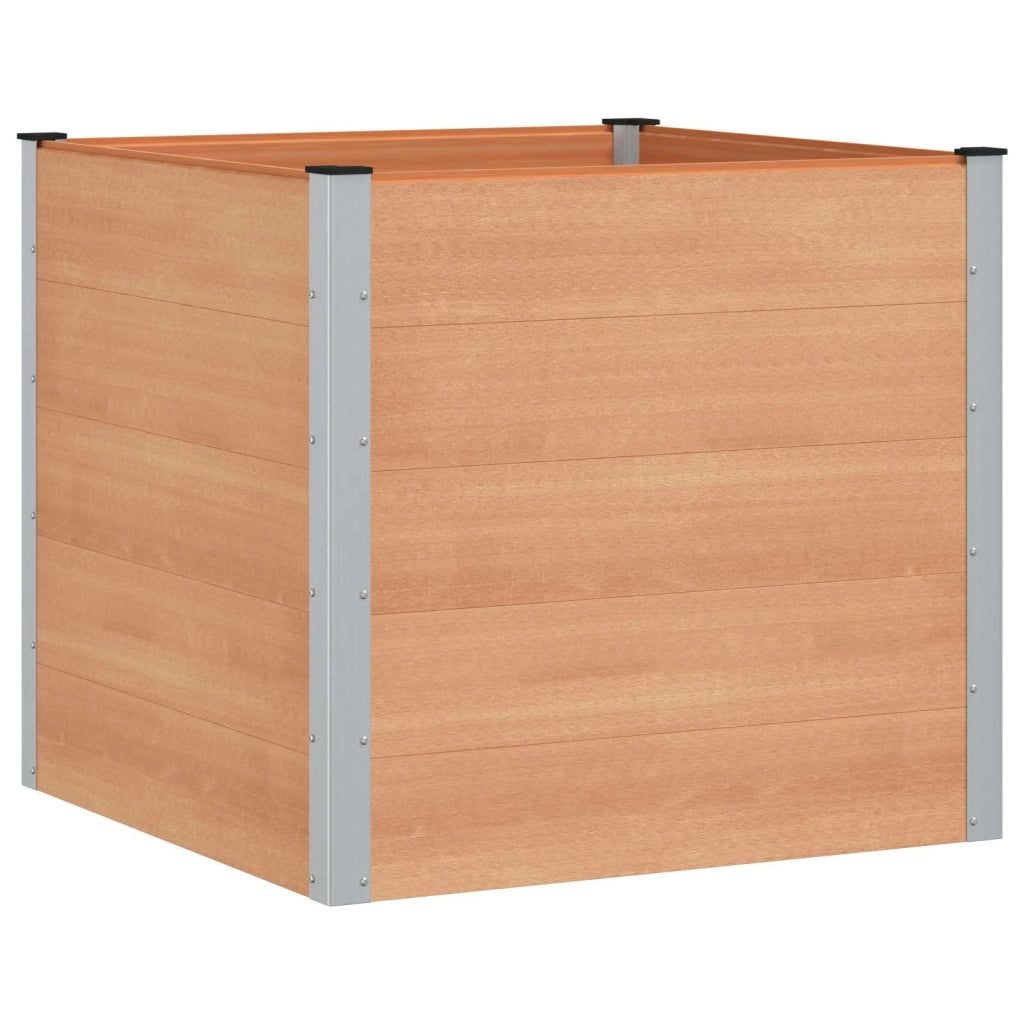 Fioriere | Cassetta per fiori | Letto rialzato da giardino Marrone 100 x 100 x 91 cm