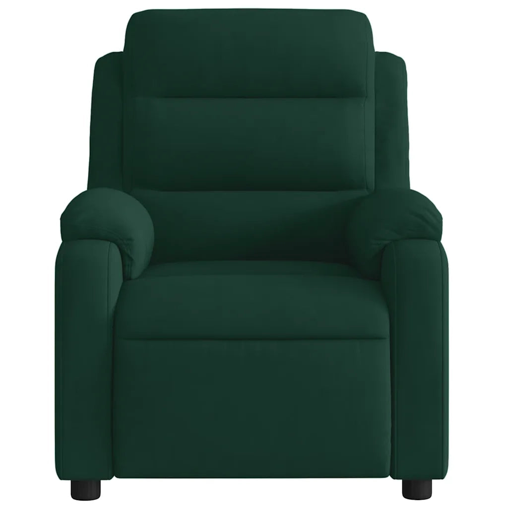 Poltrona | Sedia Relax Elettrica Reclinabile Verde Scuro in Vera Pelle