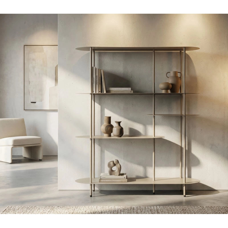 Libreria Saturno Tortora cm 118x31x139