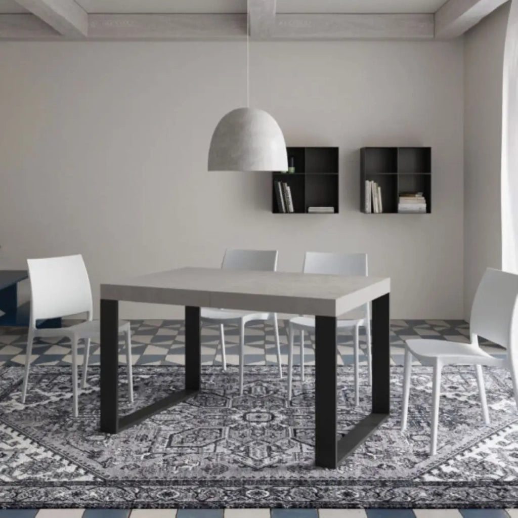 Tavolo allungabile 120/380x90 cm Tecno cashmere gambe antracite