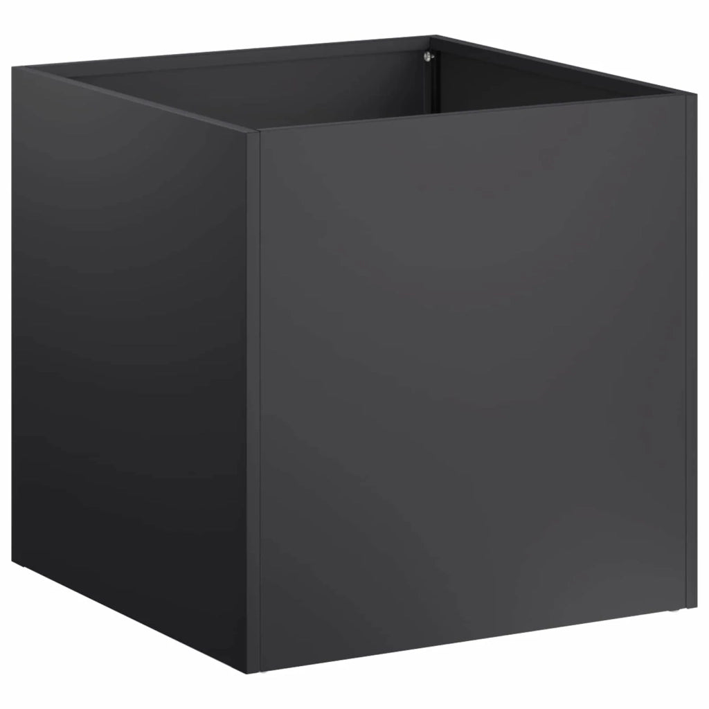 Vaso da giardino Nero 45 x 45 x 45 cm Acciaio laminato a freddo 8004966