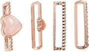Riga decorativa per orologi - roségold - decorazione per gioielli - cintura in silicone compatibile - orologio accessorio