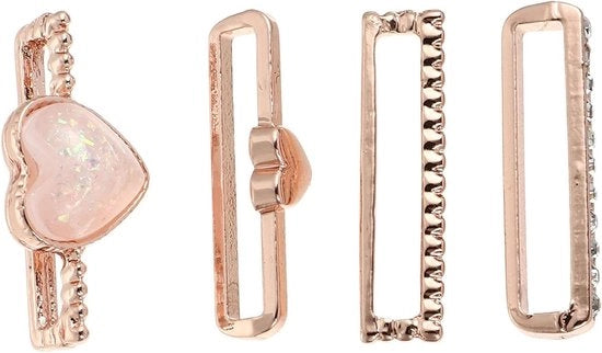 Riga decorativa per orologi - roségold - decorazione per gioielli - cintura in silicone compatibile - orologio accessorio
