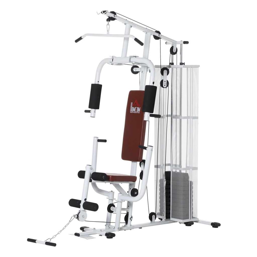 Stazione Fitness Multifunzione con Latzug e Butterfly ¨C Minimal ¨C Bianco