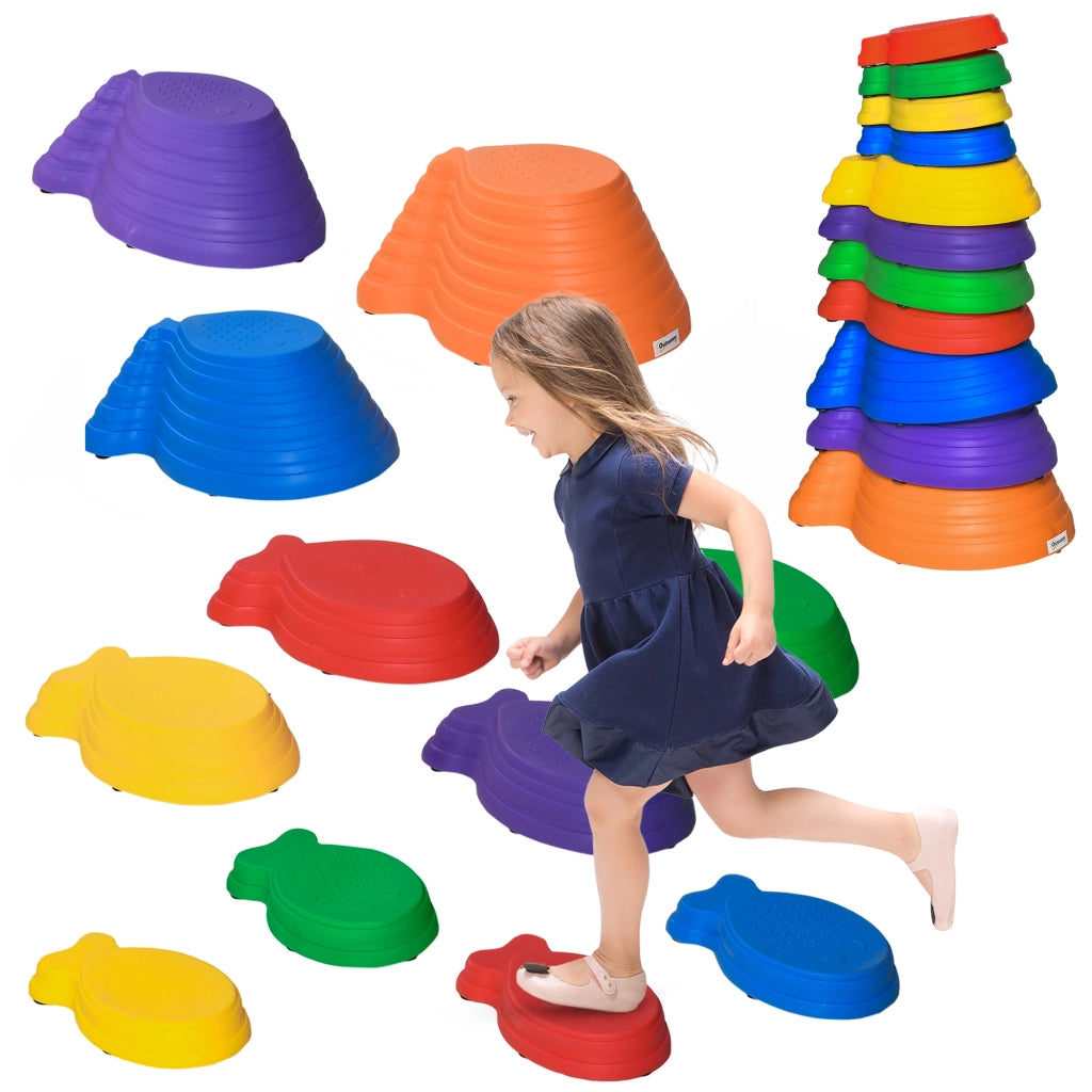 Pietre per giardino ¨C Minimal ¨C 11 pezzi, impilabili, antiscivolo, 100 kg
