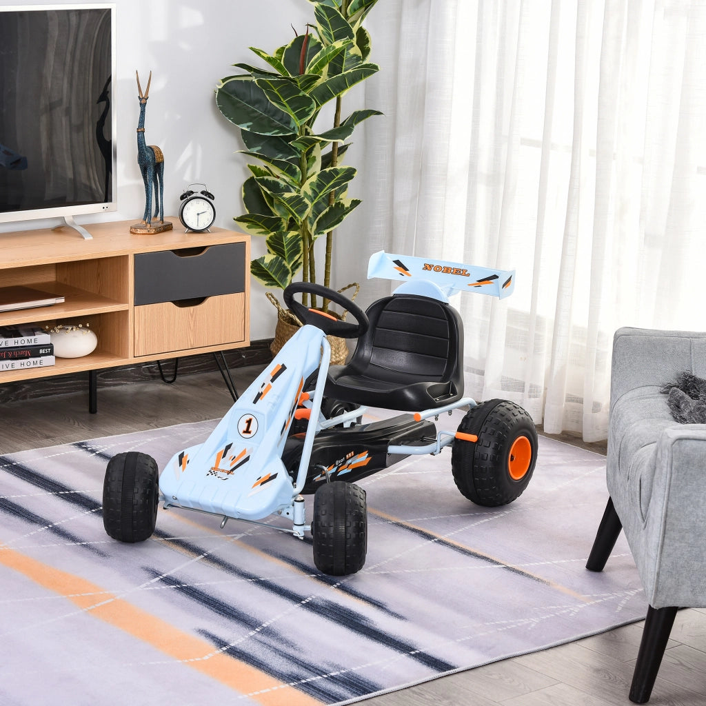 Go-Kart Pedalino per Bambini con Freno a Mano ¨C zephmum ¨C Blu